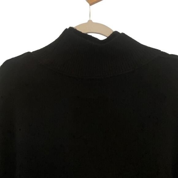 Free People Afterglow mock neck black oversized sweater Small Style # OB982299 - Picture 6 of 10